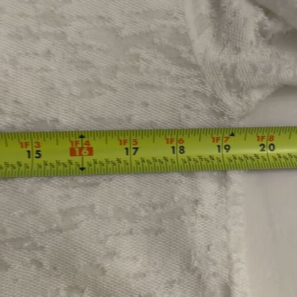 Club Monaco White Burnout Shirt Top Womens Medium Long Sleeves Knit - Picture 4 of 8